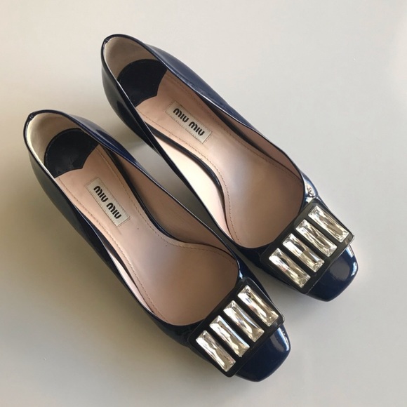 Miu Miu Shoes - Miu Miu Patent Leather Block Heels